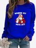 Women's Winter Printed Round Neck Comfortable Sports T-shirt Plus Size Casual Long Sleeve Tops Sweatshirt Printed Sweater Pullover
