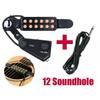 12-Hole Design Acoustic Guitar Pickup Adjustable Volume Soundhole Pickup  Stage Use