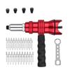 High Performances Rivet Guns Adapter Conversion Head with 100 Rivets Enhances Grip Stability for Professional Metal Work