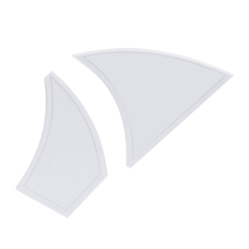 2PCS Acrylic Sewing Ruler Twisted Pinwheel Template Ruler for Professional Designers and Tailors 12