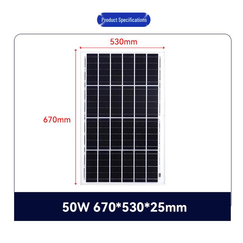 6V 18V 50W Polycrystalline Silicon Solar Photovoltaic Panel for Outdoor Power Generation
