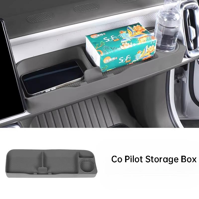 For Leapmotor C10 C11 C16 B10 B01 Lafa 5 Co Pilot Multifunctional Desk Silicone Anti-Slip Storage Box Auto Interior Accessories