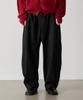 KNOUUN Wide Tapered Pants (Stripe Black)