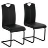 Day and Night - Day and Night Cantilever Dining Chairs 2 Units Black Synthetic Leather