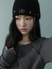 Lupeu Mini Silver Studded Beanie Black