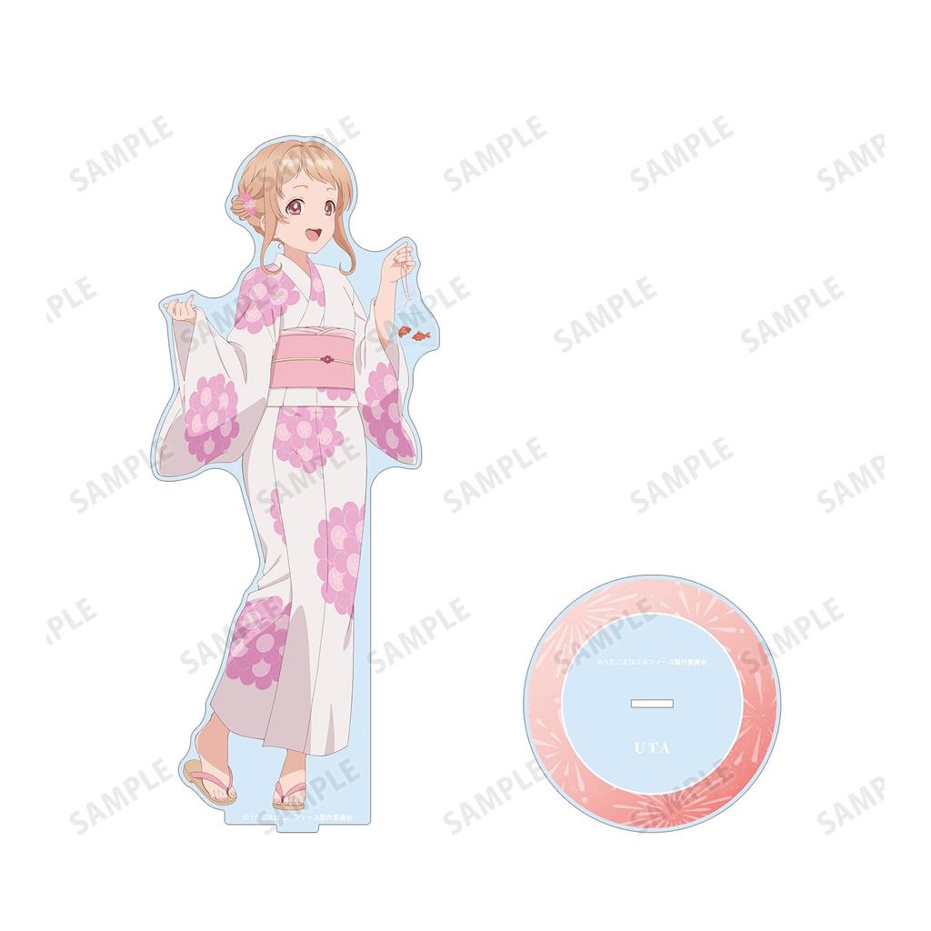 TV Anime [Utagoe Wa Mille-feuille] Original Illustration Uta Summer Festival Ver. Extra Large Acrylic Stand