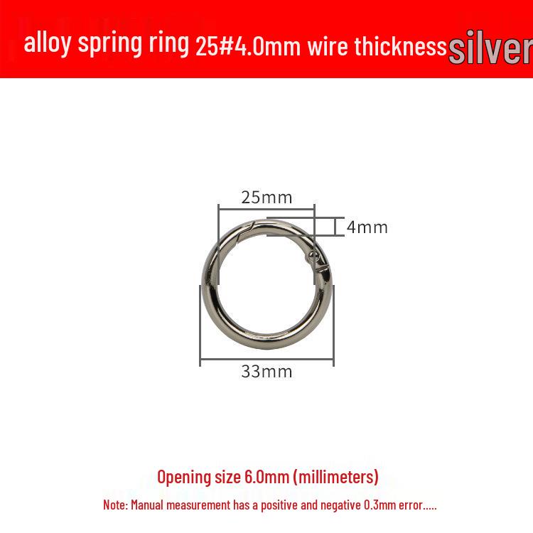 Federring Zinklegierung Handtaschenschließe - Großer runder Haken für Schmuck & Accessoires