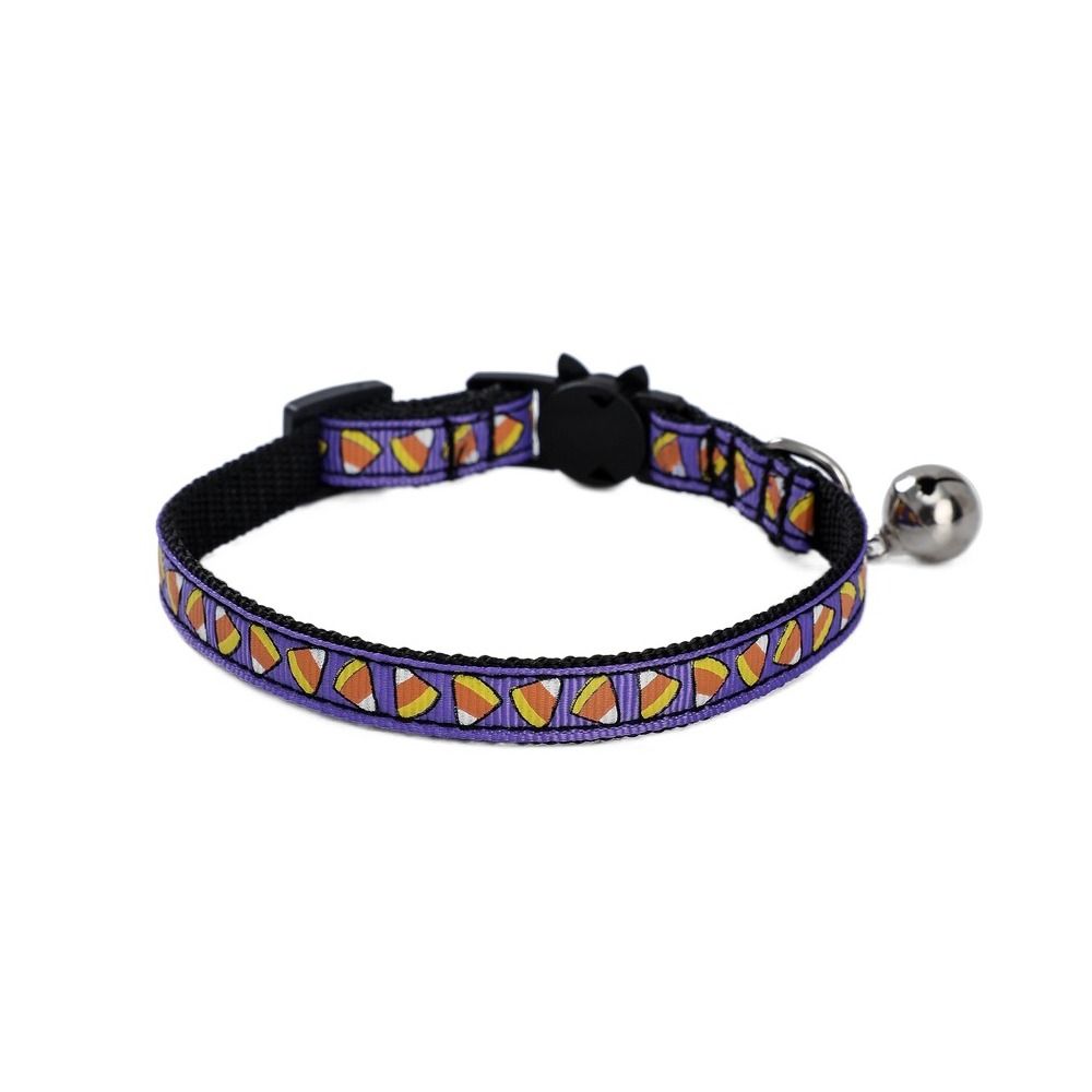 

Декоративный ошейник для питомца с принтом тыквы, нейлоновый ошейник для питомца с летучей мышью и привидением, для косплей-вечеринки Style A