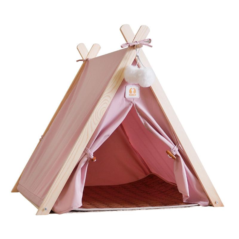 Husdjurstält boet Canopy Design Japansk och koreansk stil kabin kattsand Lyxmodeller för hundar och katter