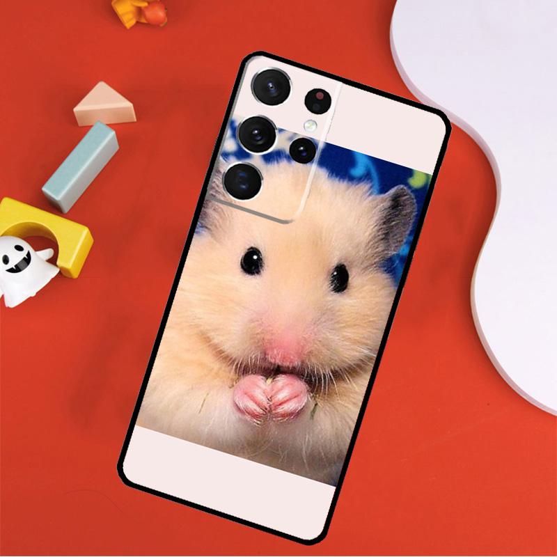 Cute Adorable Hamster Phone Case For Samsung Galaxy S25 Ultra S24 Ultra S9 S10 S20 S21 S22 S24 Plus S23 FE Cover