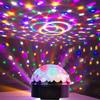 LED Crystal Magic Ball Disco Ball Party Lights Portable Magic Stage Party Light Halloween Decorations Bar Wedding Strobe Lamp