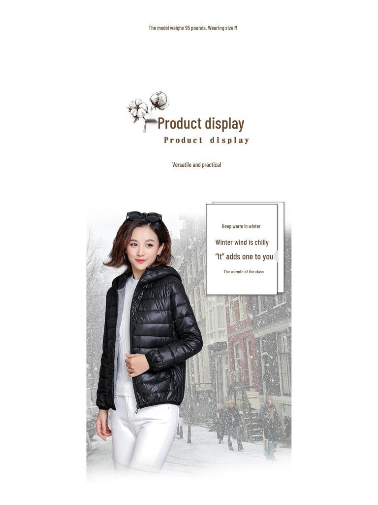 2023 New Women's Hooded Lightweight Down Cotton Coat - Korean-Style Loose Short Coat