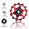 Bicycle Aluminum Alloy Rear Guide Wheel Mountain Bike Bearing Anode CNC 11T 13T Toothed Derailleur Riding Equipment