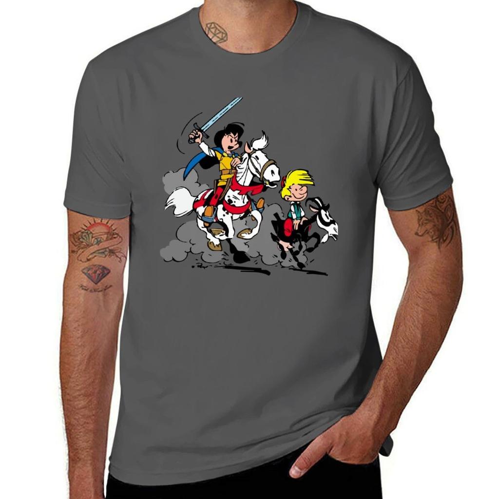 Johan Et Pirlouit (Johan Et Peewit)Classique Tshirt Work Outdoor Tshirt For Unisex