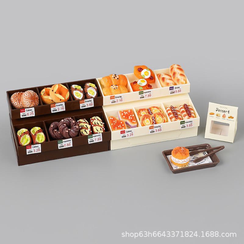 Mini Miniature Breadboard Dessert Model Simulation Play House Toy Shelf Ornament Edible Play Doll House Small Ornament