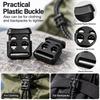 10pcs Black Rope Clamp Cord Lock Stopper Plastic Square Spring Buckle  for Lanyard Chest Tag