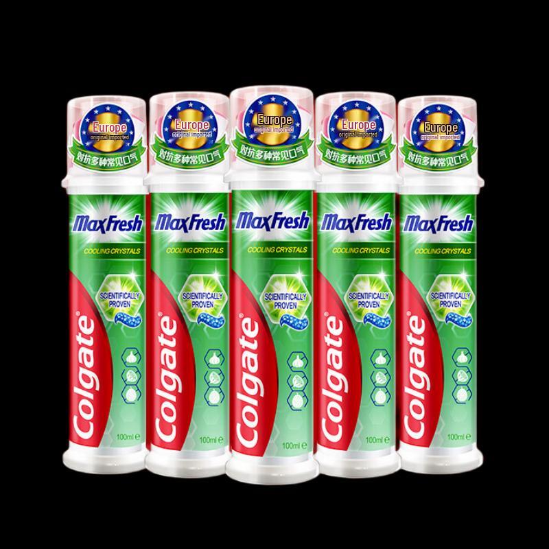 Colgate Intense Cool & Clean Upright Pump Toothpaste 5-Pack