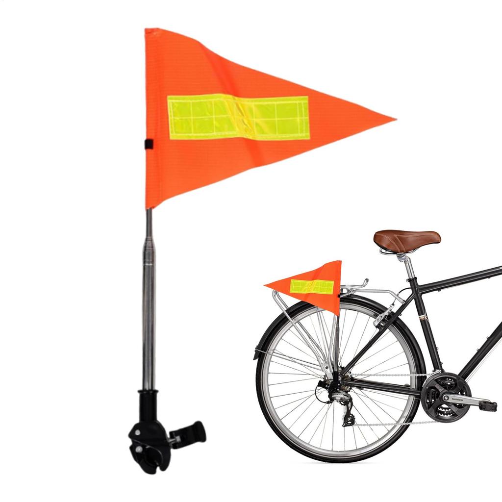 Bike Flag with Pole for Safety High Visibility Reflective Bike Flag Golf Cart Accessories for Kids Scooter Wheelchair Outdoor