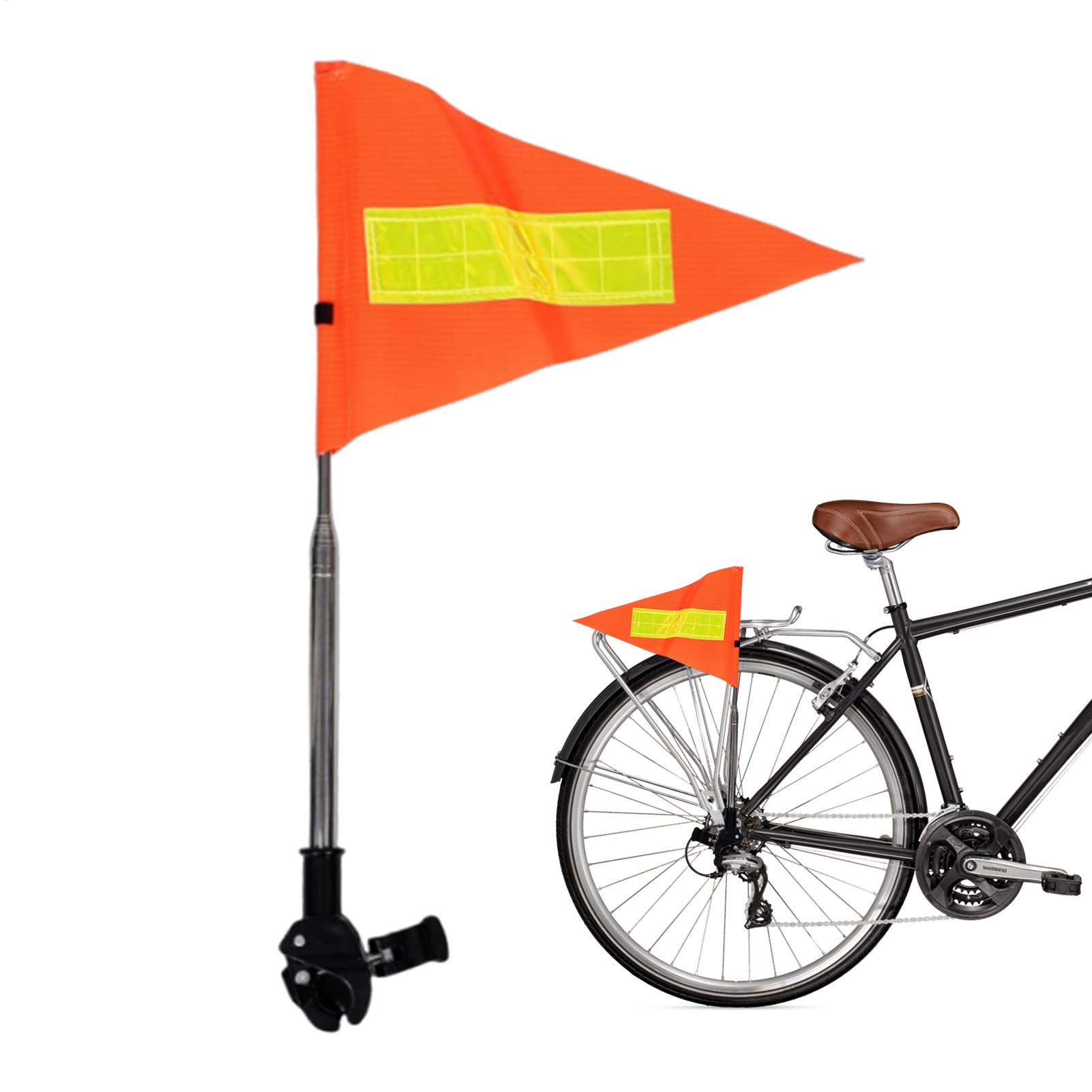 Bike Flag with Pole for Safety High Visibility Reflective Bike Flag Golf Cart Accessories for Kids Scooter Wheelchair Outdoor