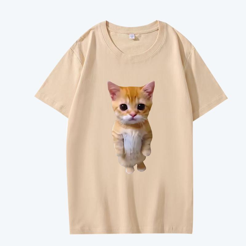 Funny Cat 3D Print Women Casual T Shirt men women Oversized 100% Cotton short sleeve Summer print Unisex plus sizetops