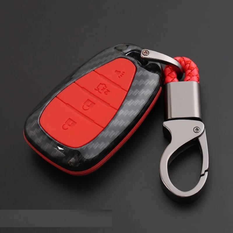Interior Mouldings CARBON FIBER ABS CAR REMOTE KEY BAG HOLDER CASE FOR CHEVROLET MALIBU EQUINOX CRUZE CAMARO 2016 2017 2018 ACCE