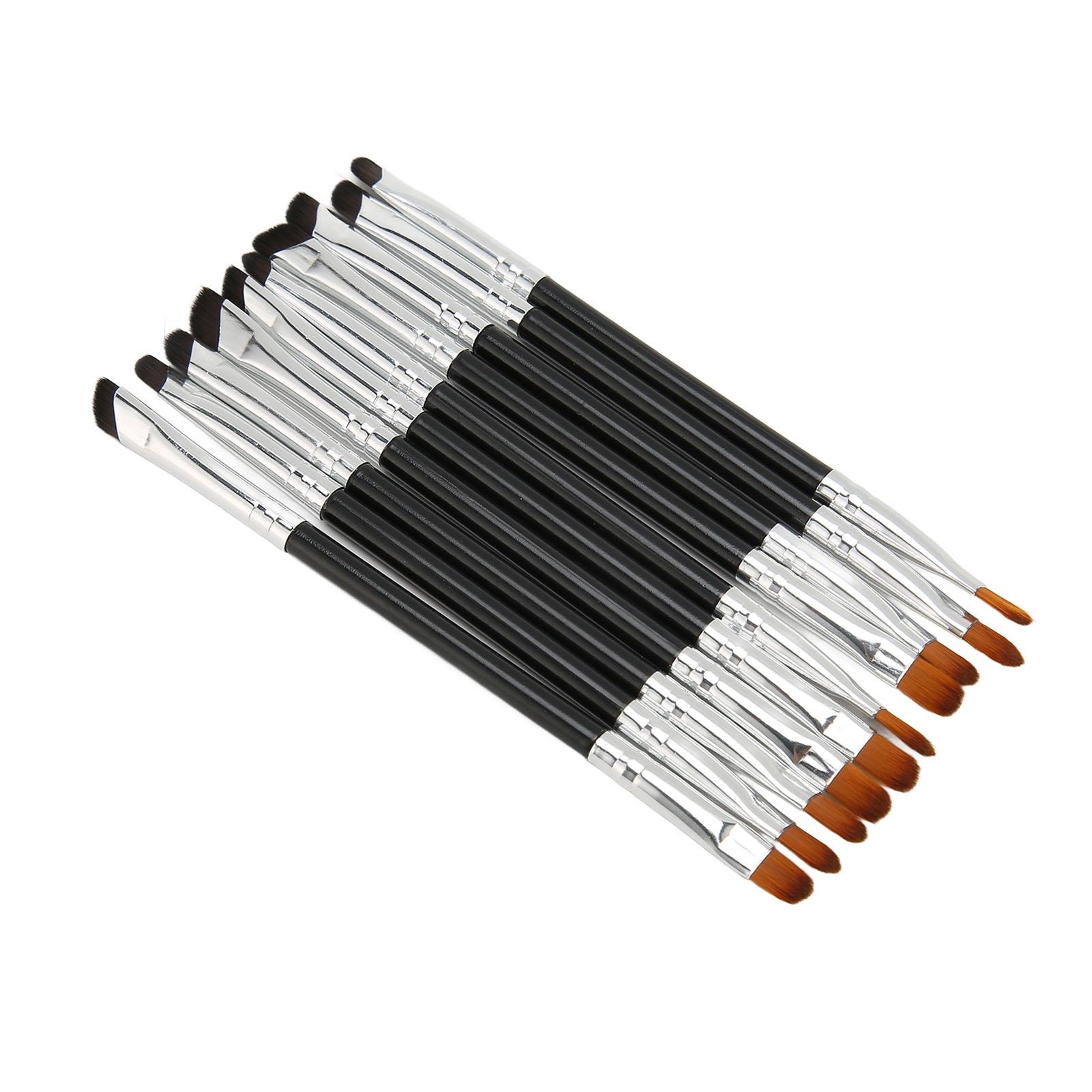 

10pcs Sickle Eyeliner Brush Double Ended Sickle Eyeliner Detail Brush for Makeup Cosmetic
