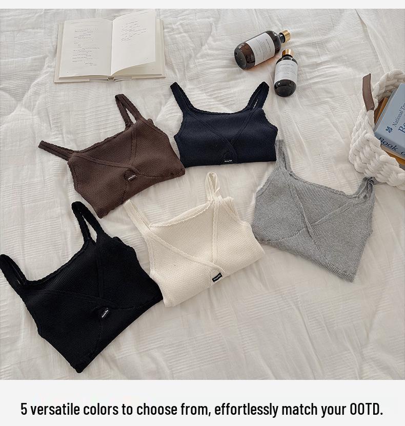 Women's Slimming V-Neck Lyocell Knit Camisole – Breathable, Sleeveless Base Layer for Summer