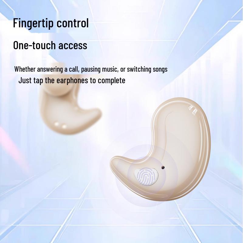 True Wireless Bluetooth Noise-Cancelling Half In-Ear Earphones with High-Quality Sound