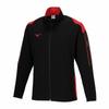 MC Line Training Wear Size 32MCB110 Warm-Up Jacket, Moisture-Wicking, Quick-Drying Jersey, Unisex, Adult, Black/Chinese Red, 2XL,
