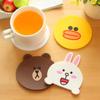 1PCS Bear Cute Silicone Coaster Bunny Waterproof Anti Slip Drink Cup Mats Heat Insulation Mug Pad Table Protector Kitchen Dishes