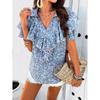 Women Elegant Summer Style Printed Short Sleeved T-shirt