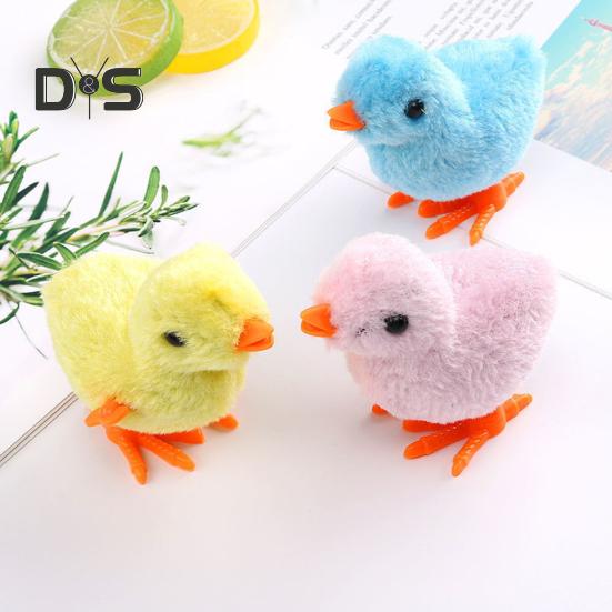 6Pcs Clockwork Toys Plush Chick Wind-up Toys Realistic Appearance Simulated Chick Figures Fluffy Chick Toys