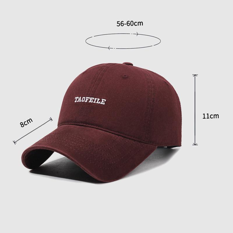 Casquette de baseball brodée Lettre Homme Femme Casquette en coton