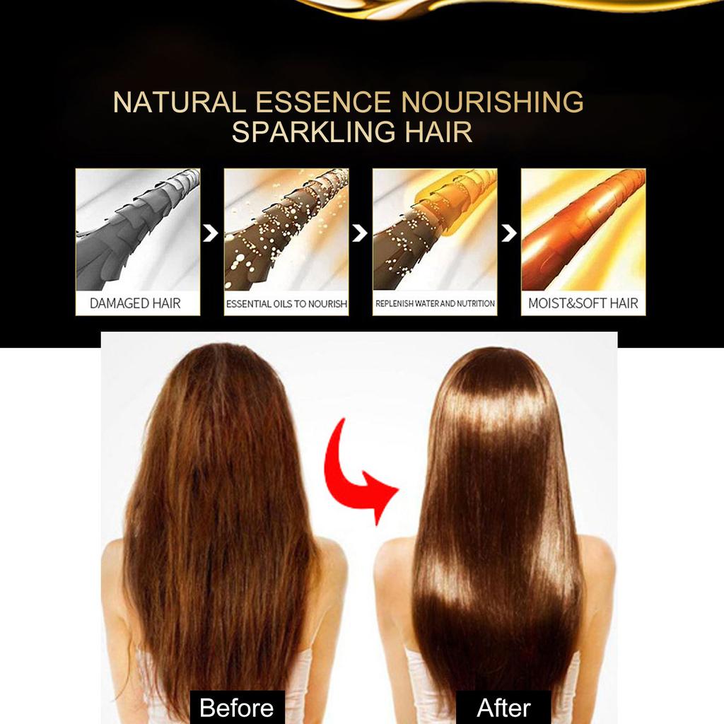 Anti-Frizz-Haaressenz, Reparatur und Befeuchtung, glattes Haar, Dauerwellenfärbung, trockenes, gespaltenes Haar, Pflegeöl