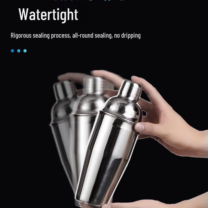 Cocktailshaker-Set aus Edelstahl mit Acrylbasis