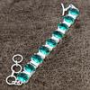 Indicolite Tourmaline Gemstone Handmade 925 Sterling Silver Bracelet 7-8" KKG-140