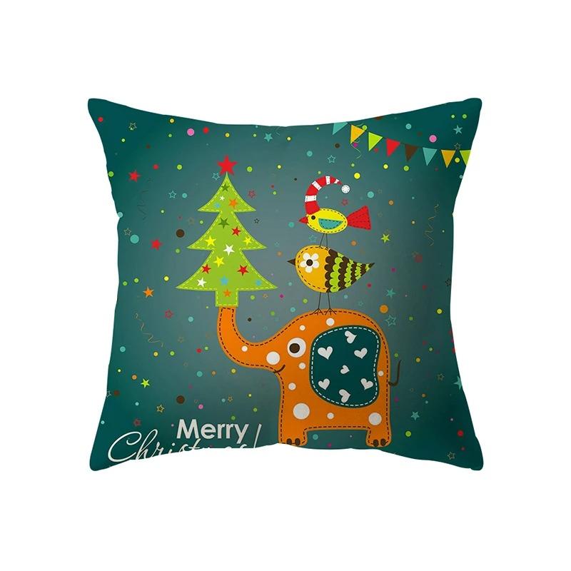 Christmas Themed Pillowcases Car Accessories Office Santa Claus Living Room Sofa Home Pillowcases