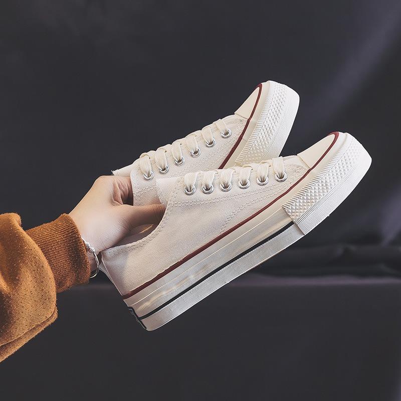 Spring platform canvas shoes women's new spring versatile casual board shoes cloth shoes small black shoes sneakers