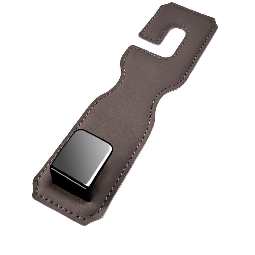 Hidden Car Back Seat Hook Headrest Suede Leather Soft Hanging Hook 20kg Load-Bearing Wear-Resistant Rear Row Hanger Accessories