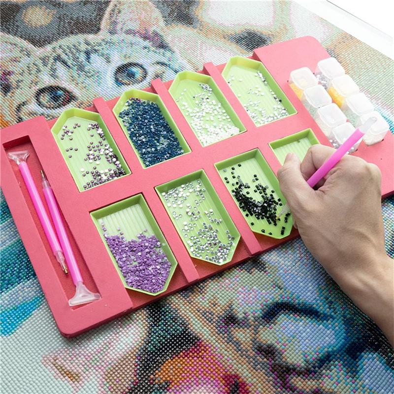 Multifunctional Diamond Painting Tray Holder Drill Pen Drill Pen Box Organizer High Quality DIY Craft Sewing Storage Tray