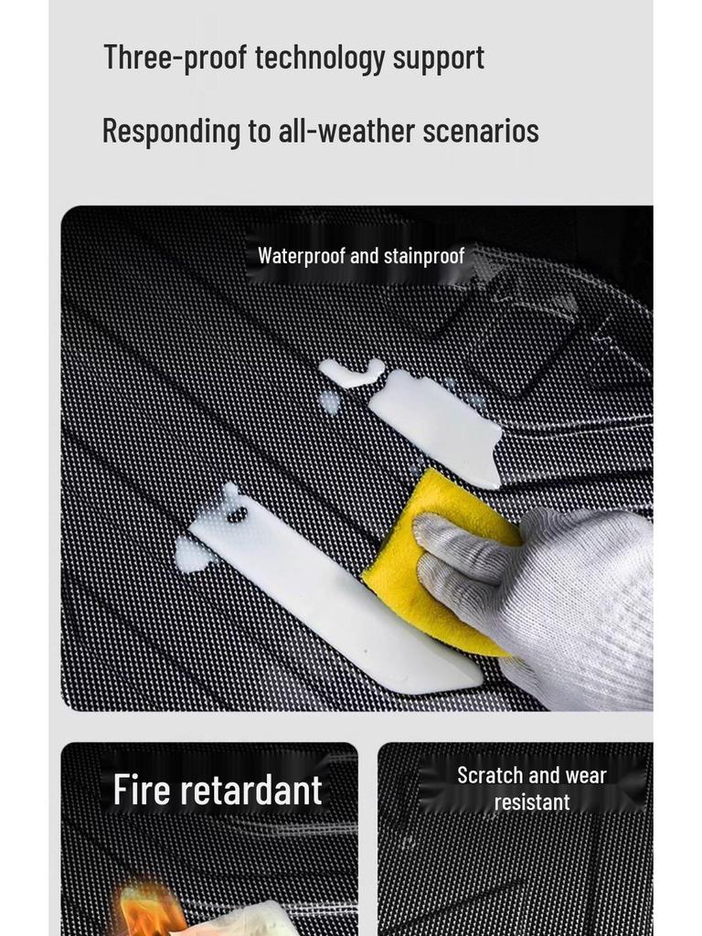 Nio ES8 Trunk Mat - TPV Carbon Fiber Texture Interior Decor