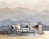 Abstract Mountain Landscape Wall Tapestry Mural Geometric Gradient Wall Decor Art Print for Modern Living Room