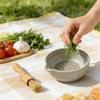 Multipurpose Resin Herb Peeler And Grater Bowl For Home Cooking Safe Handling Garlic Grater Plate