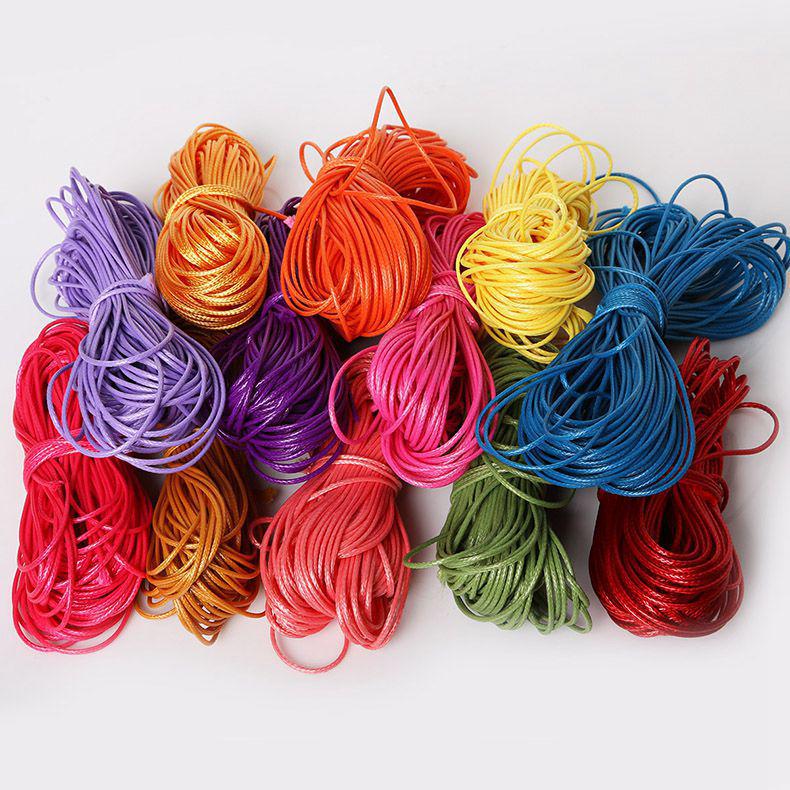Korean Waxed Rope for DIY Jewelry - 1-2mm Colorful Necklace & Bracelet Cord