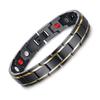 Black Gold Stainless Steel Magnetic Bracelet with Germanium and Negative Ion Watch Band