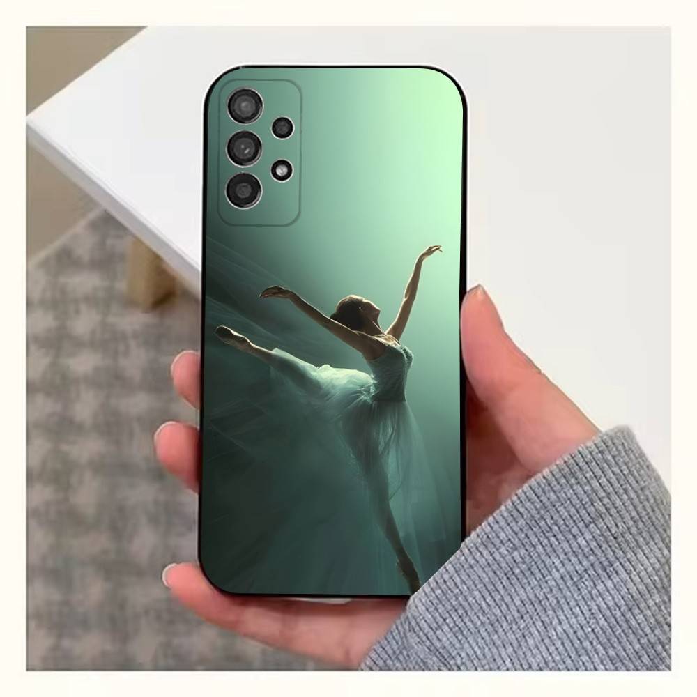Dancing Art Ballerina  Case For Samsung S25,S24,S23,S22,S20,S21,S10,Ultra,Plus,Lite,FE,Soft Silicone Black Cover