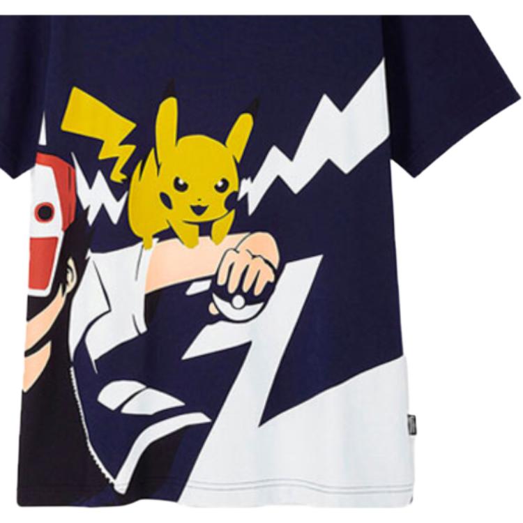 Uniqlo × Pokémon Collaboration Series Printed Short Sleeve T-Shirt Men Tops Navy UQ422048000