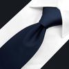 [S&W SHLAX&WING] Men's Long Narrow Plain Blue Silk Business Necktie