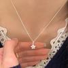Elegant S925 Sterling Silver Water Drop Necklace - Women's Luxury Niche Design Choker with a Simple, Trendy Style.