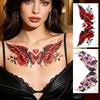 3D Texture Floral Body Art Sticker Crown Cross Wing Temporary Tattoo Instant Decals  Music Festival